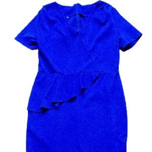 Purple Peplum Jersey Dress Fits XL